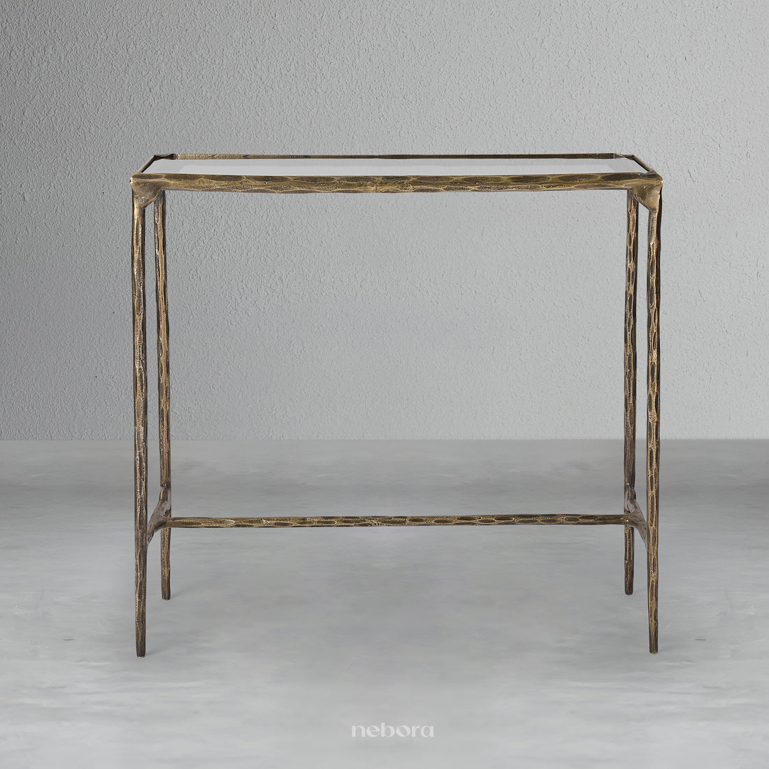 Lunar Hammered Console Table