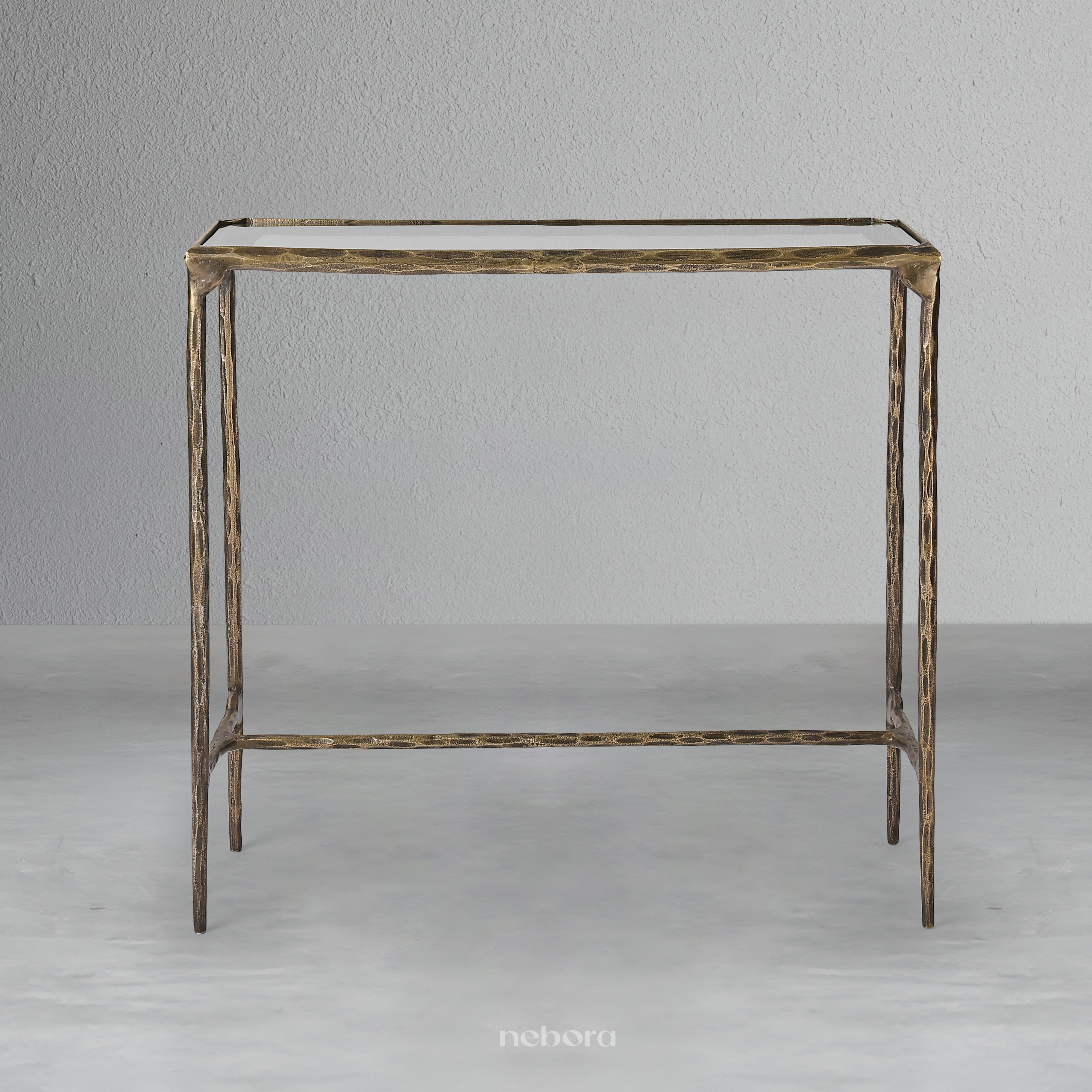 Lunar Hammered Console Table