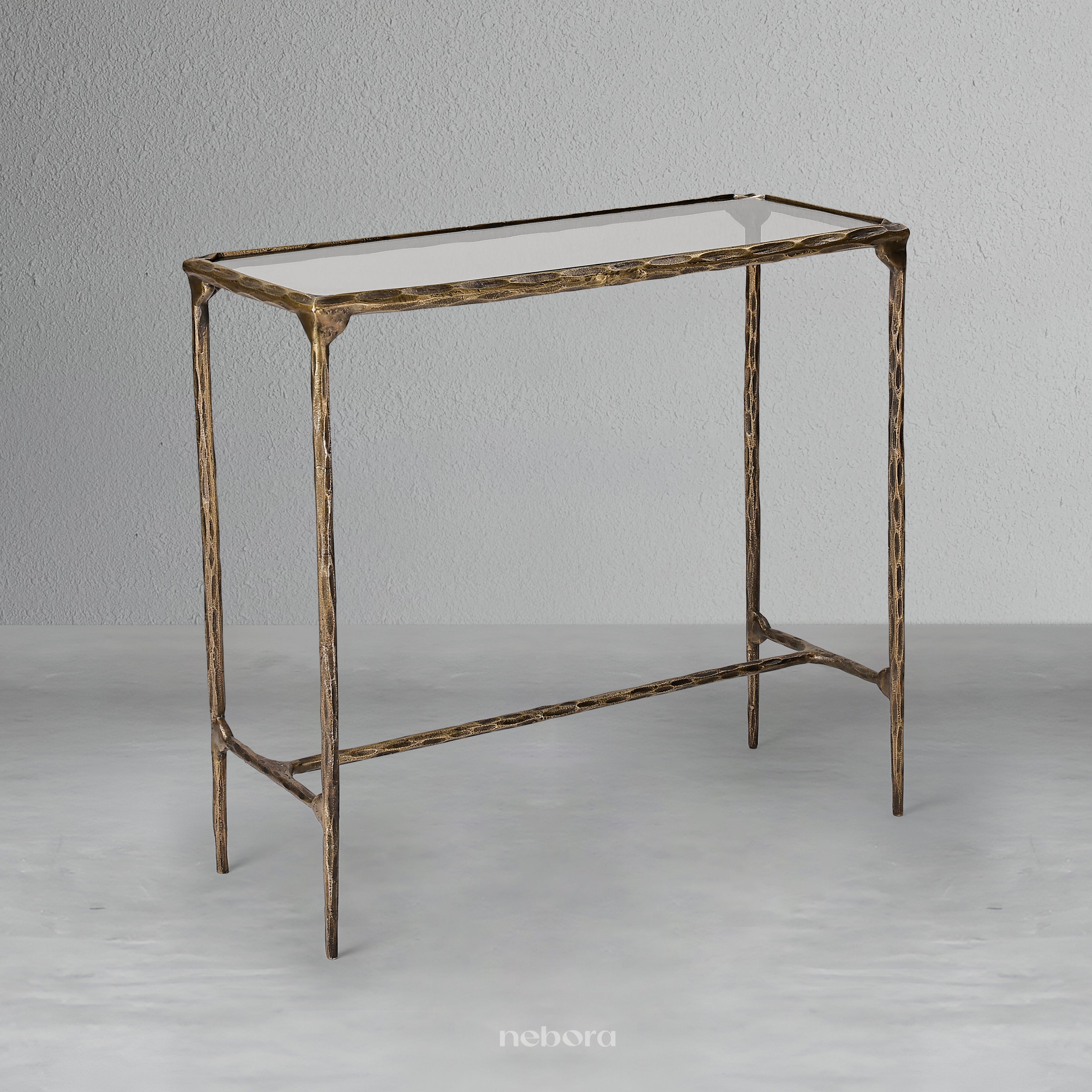 Lunar Hammered Console Table