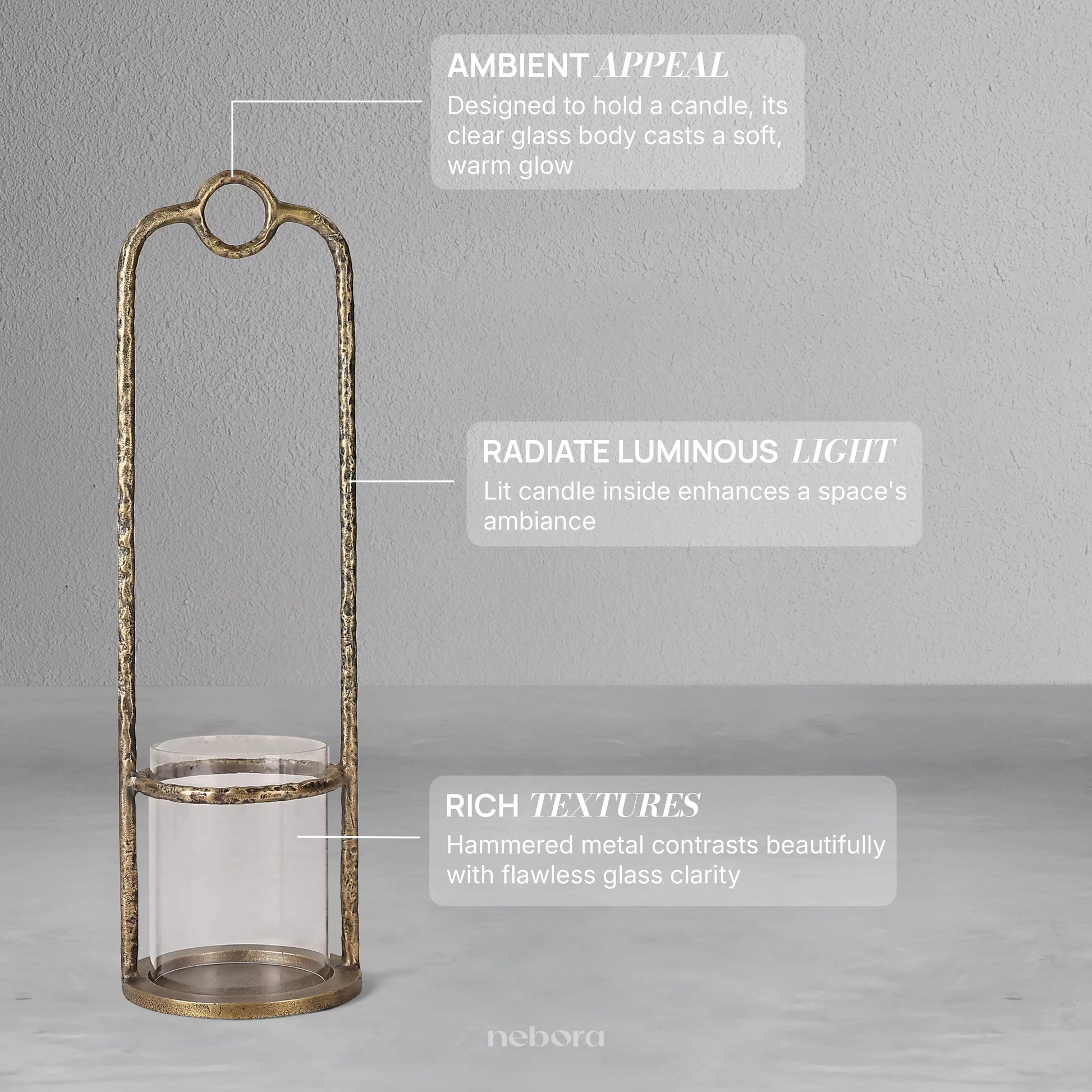 Oxidized Ember Lantern Small | Lanterns & Candle Holders - Nebora
