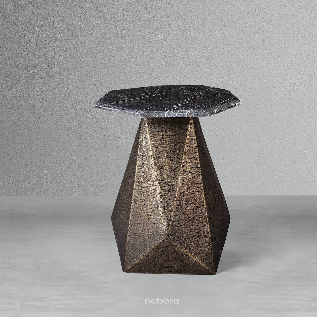 Facet Side Table Marble