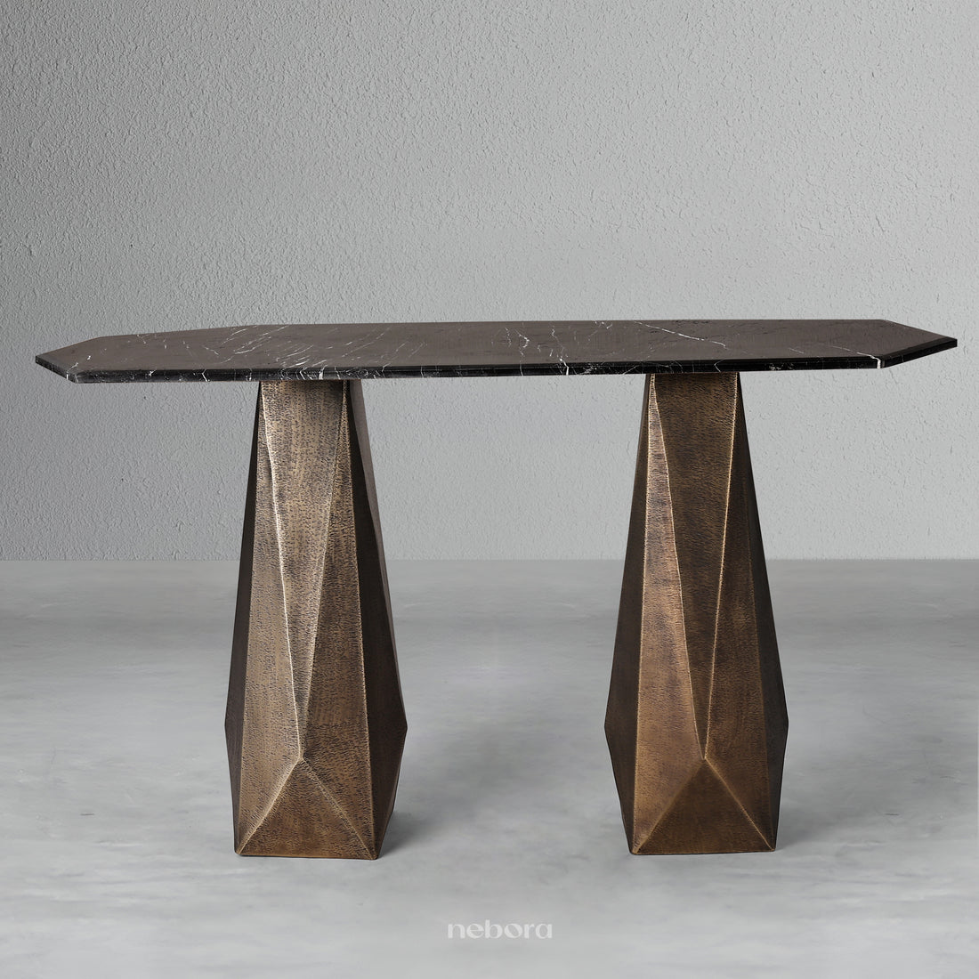 Facet Console Table Marble