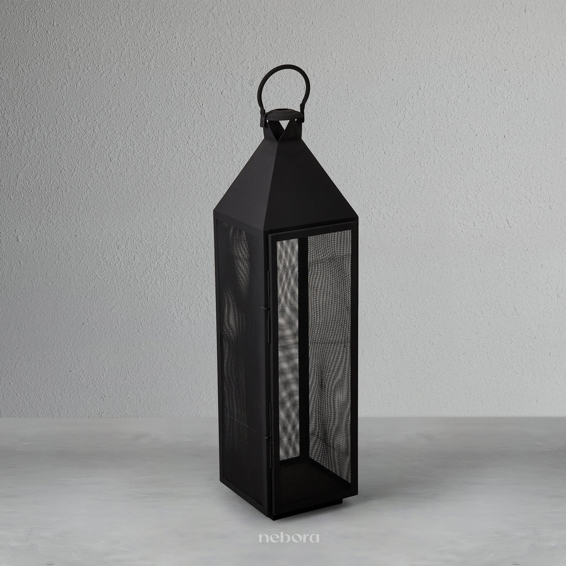 Black Mesh Lantern Large
