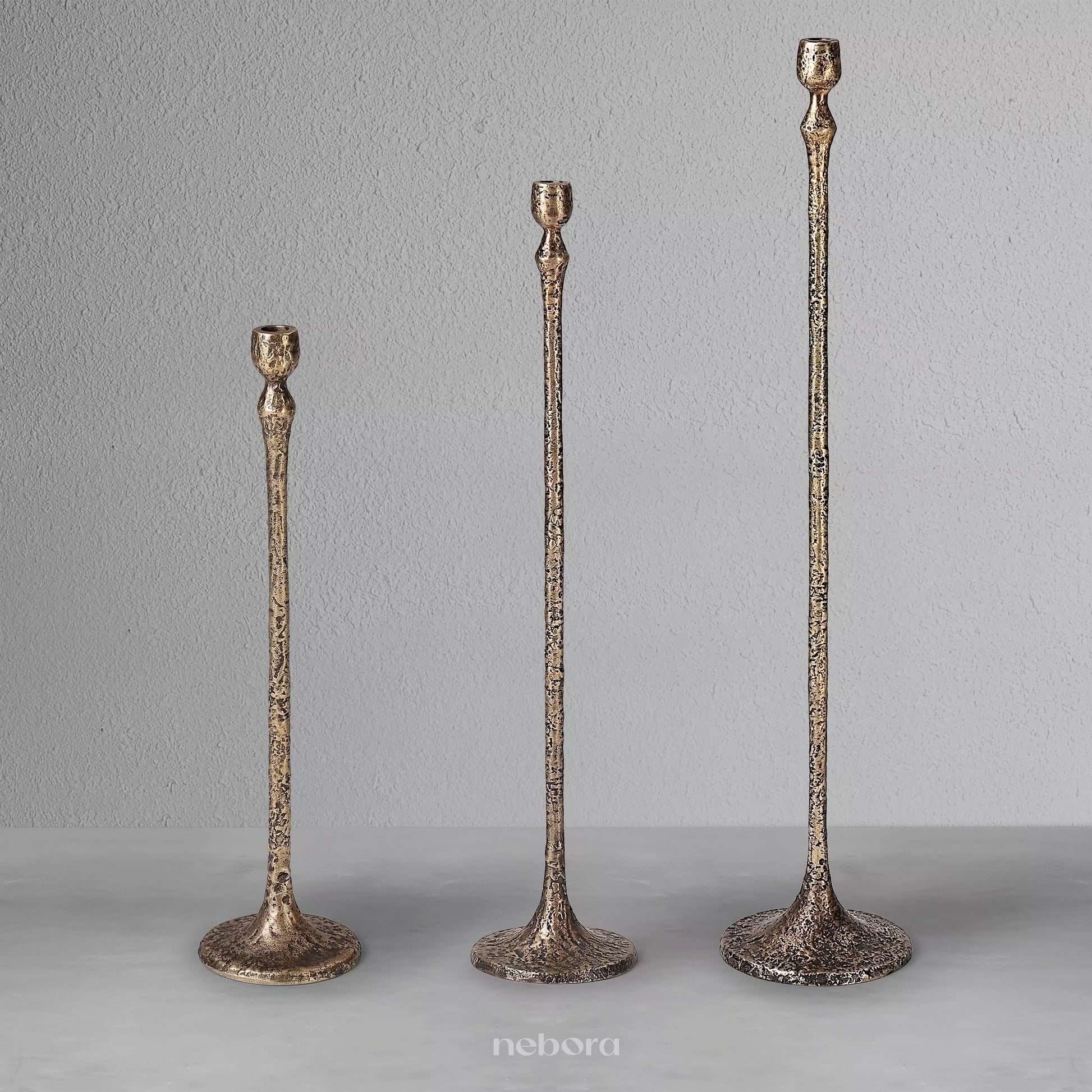 Luminis Candle Stand Set/3 | Lanterns & Candle Holders - Nebora