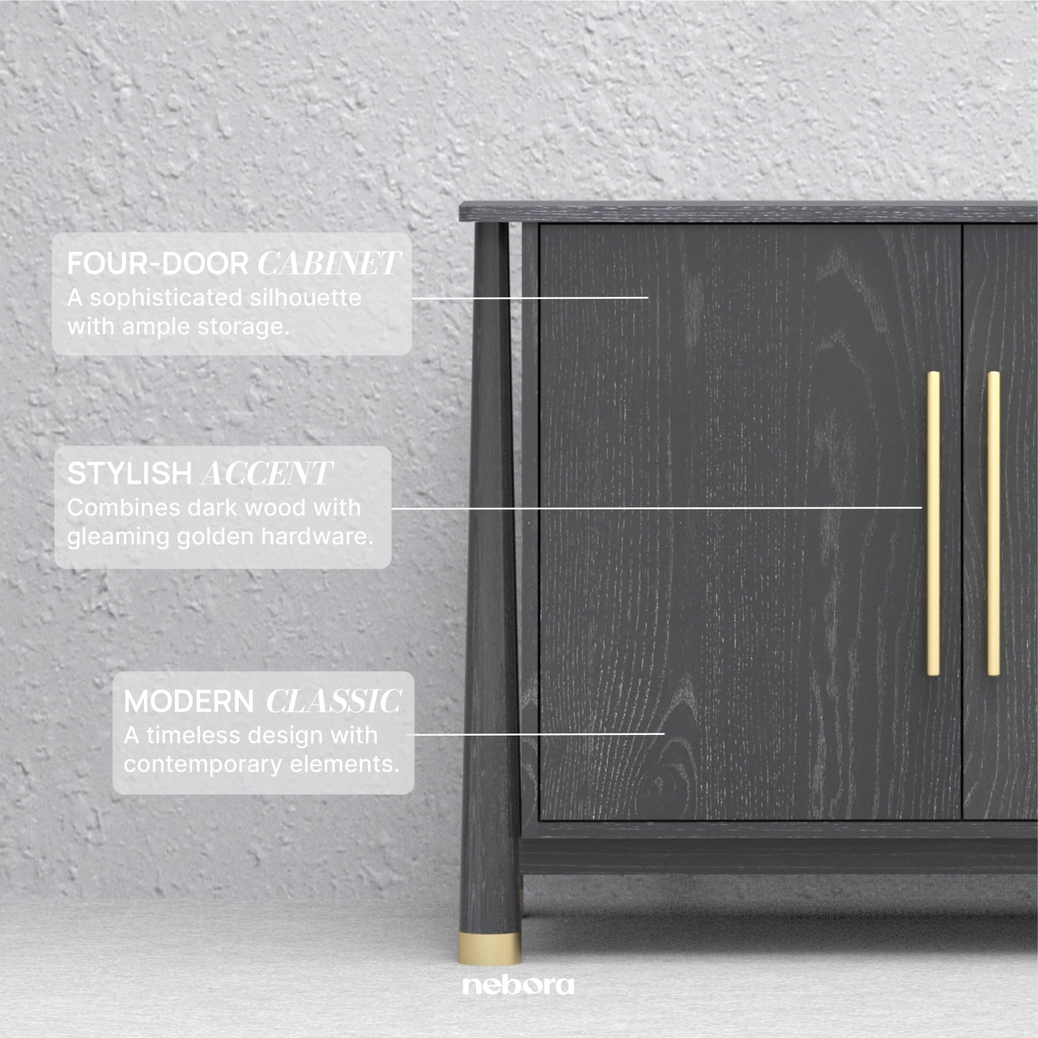 Noir Curator Sideboard | Side Boards - Nebora