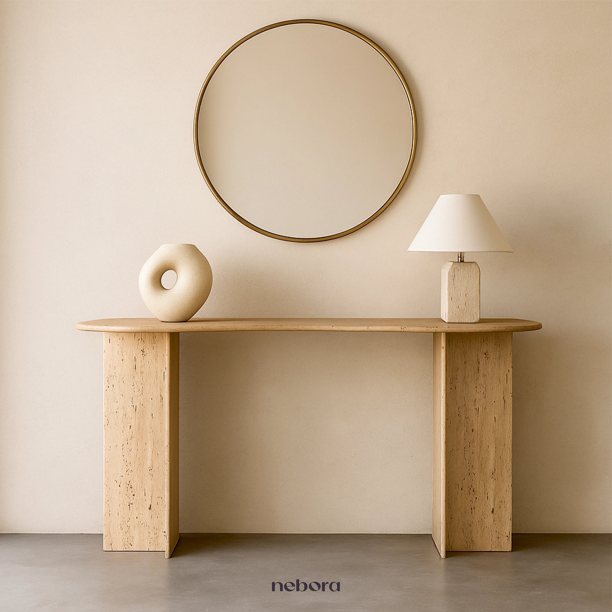 Keystone Marble Console | Consoles - Nebora