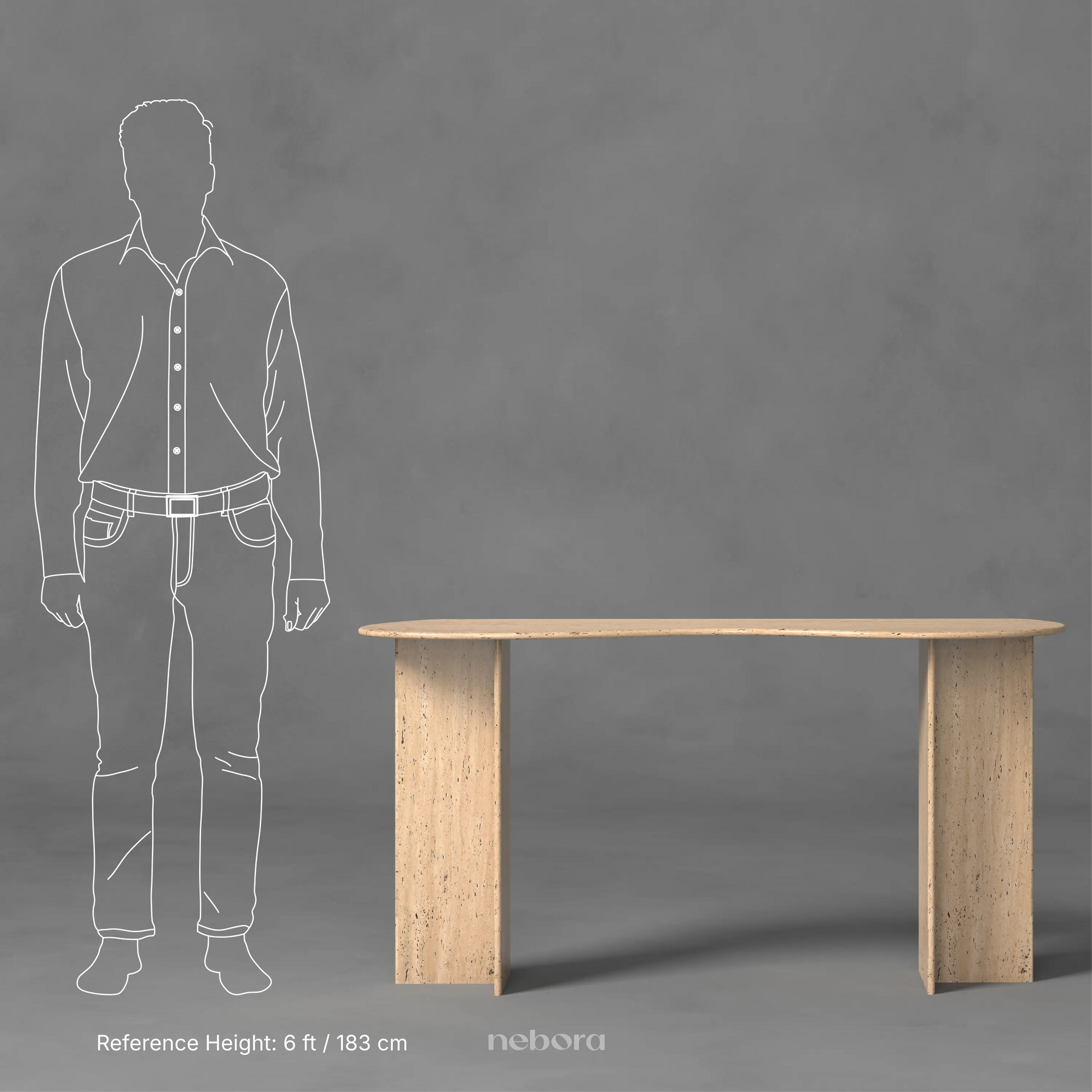 Keystone Marble Console | Consoles - Nebora