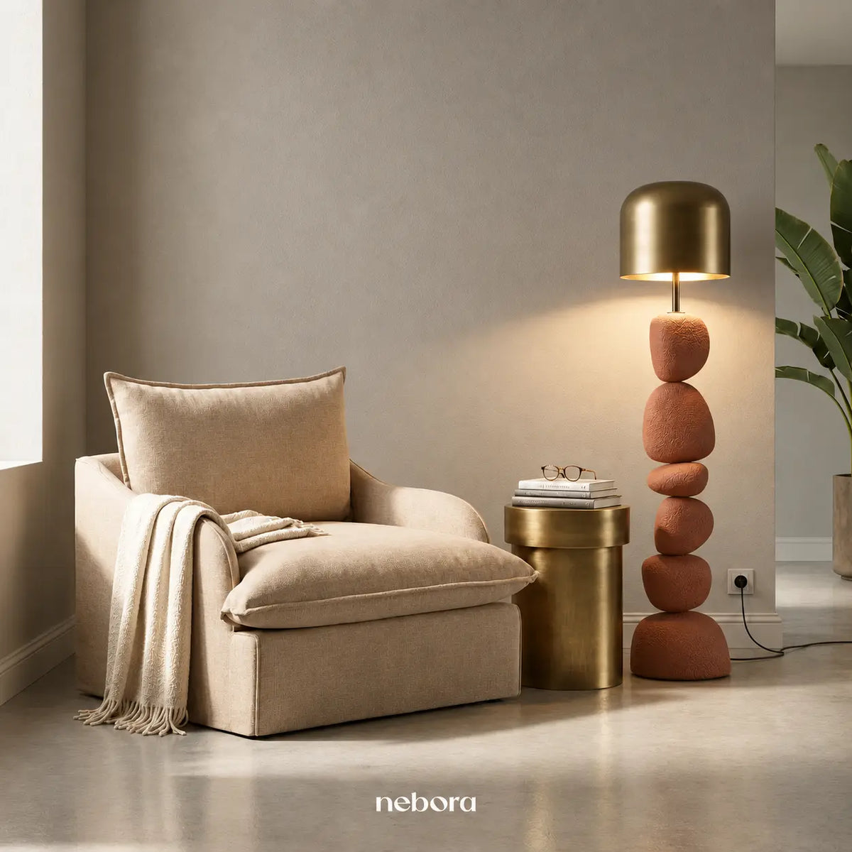 Cairn Floor Lamp Terracotta | Floor Lamps - Nebora