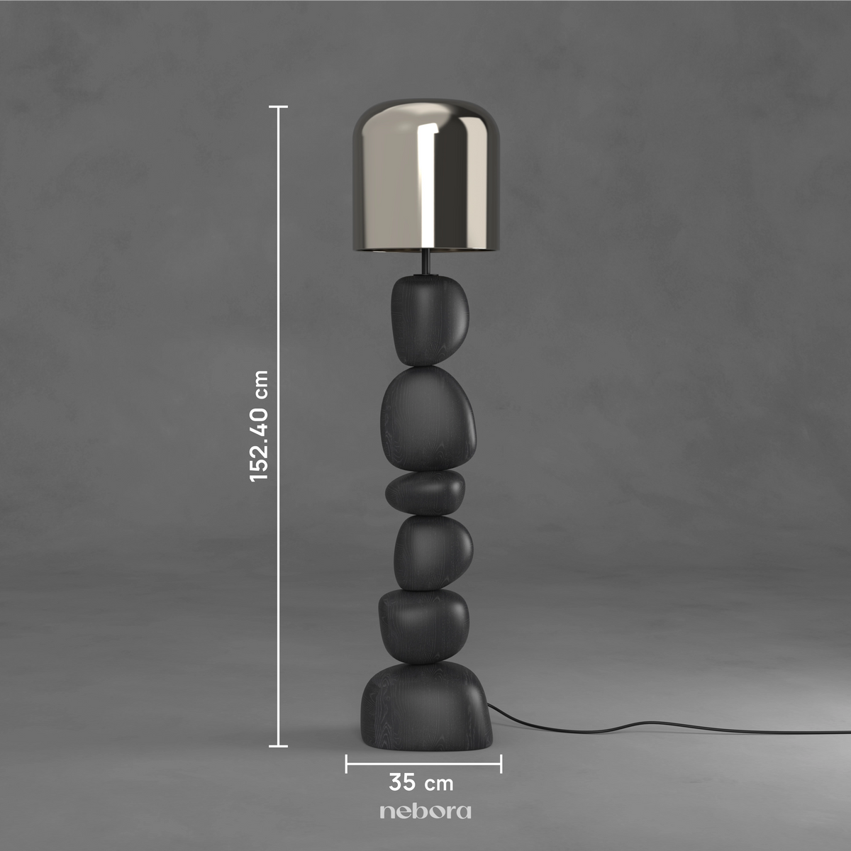 Cairn Floor Lamp Black | - Nebora