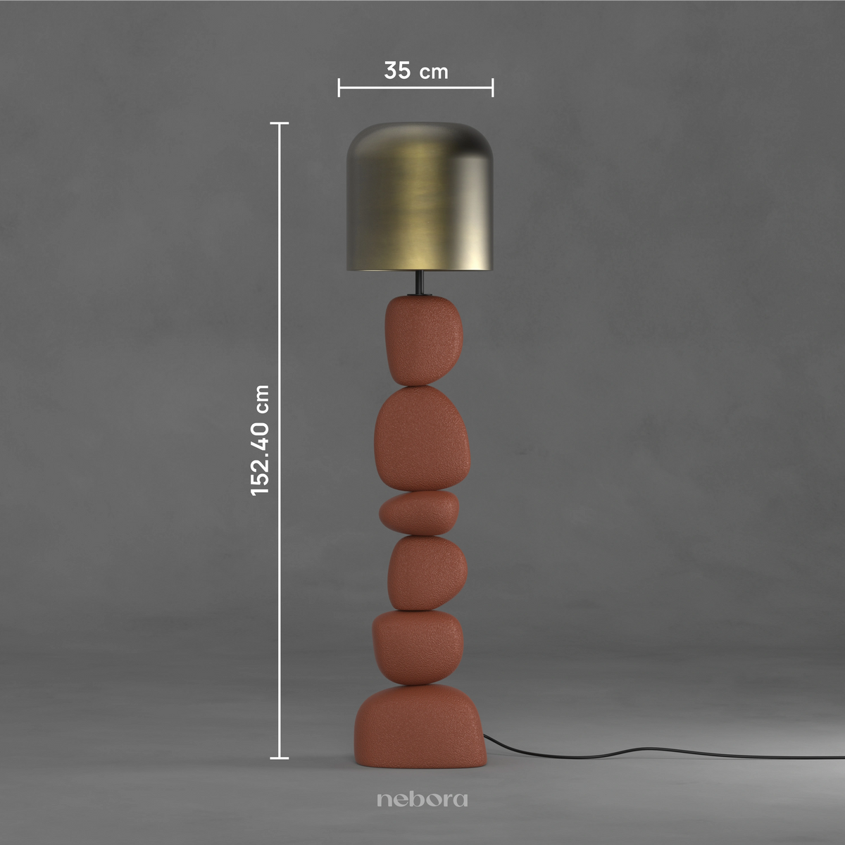 Cairn Floor Lamp Terracotta | - Nebora