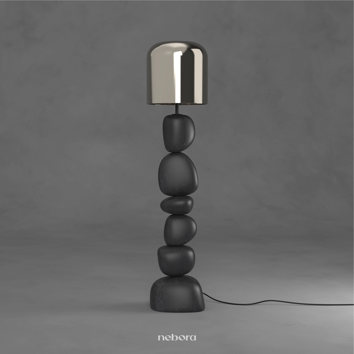 Cairn Floor Lamp Black | - Nebora