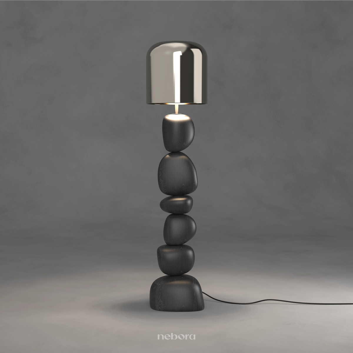 Cairn Floor Lamp Black | - Nebora