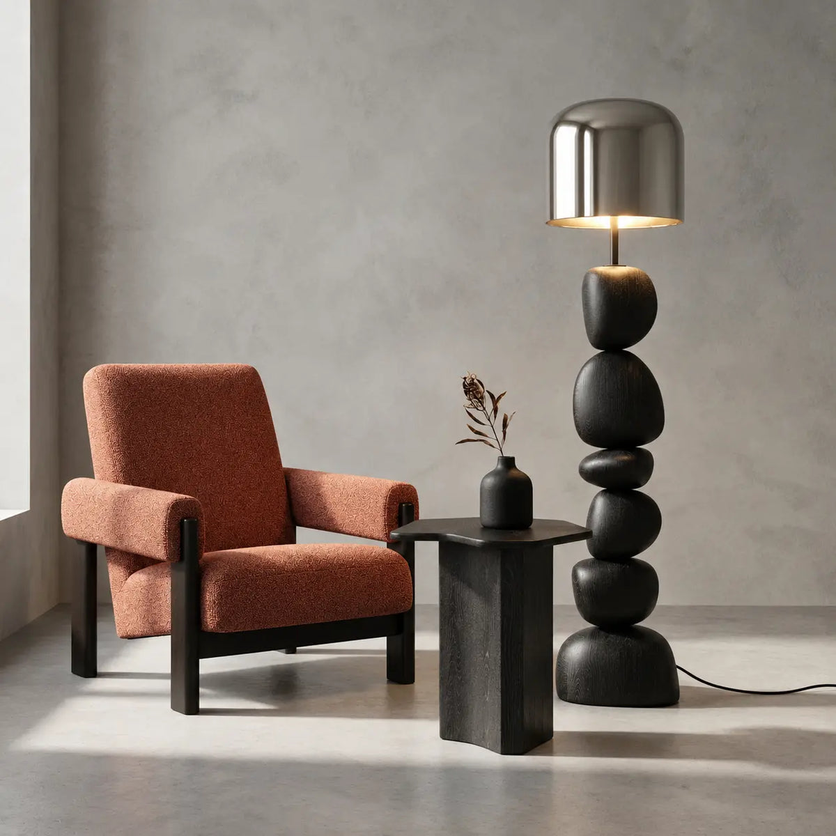 Cairn Floor Lamp Black | Floor Lamps - Nebora