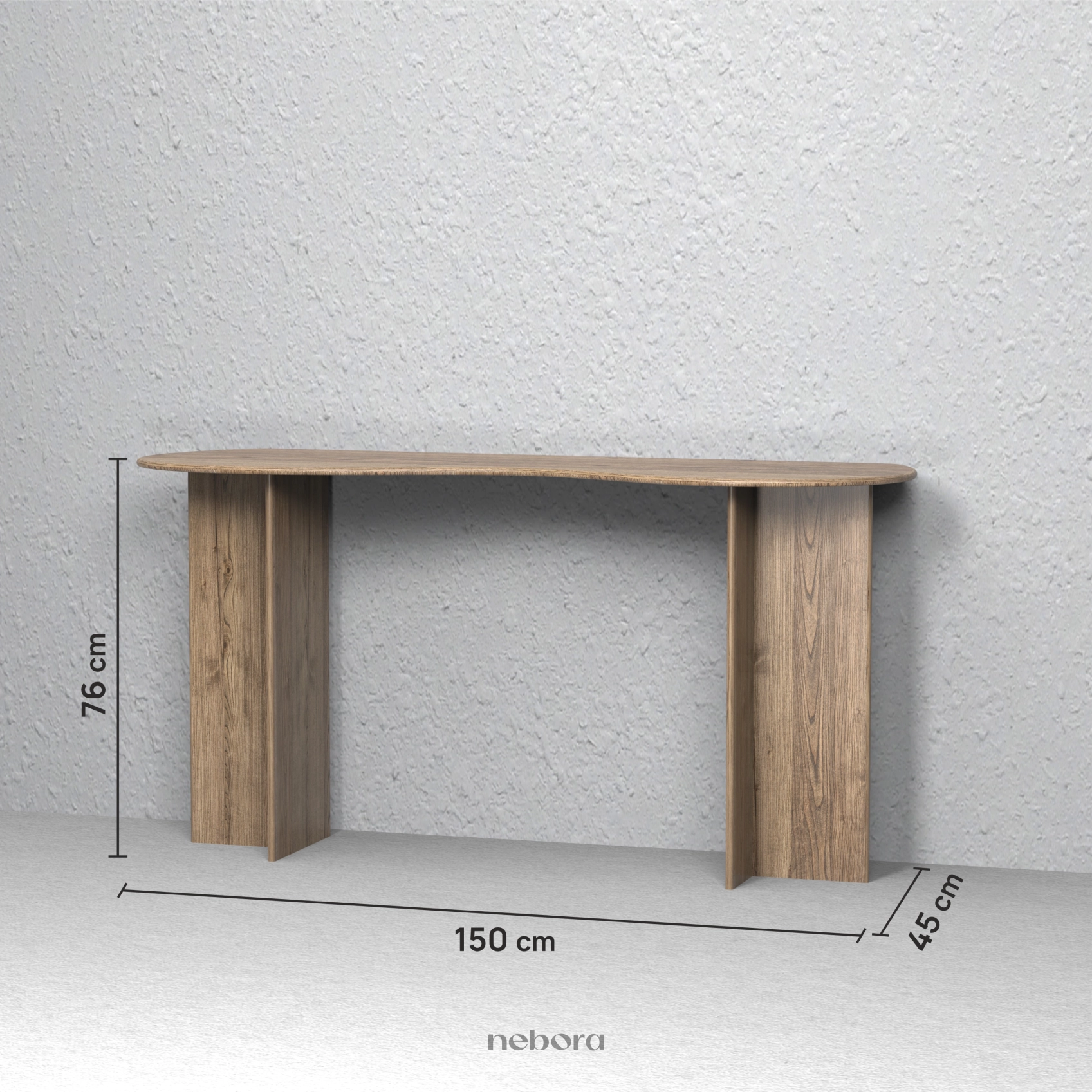 Keystone Wooden Console | Consoles - Nebora