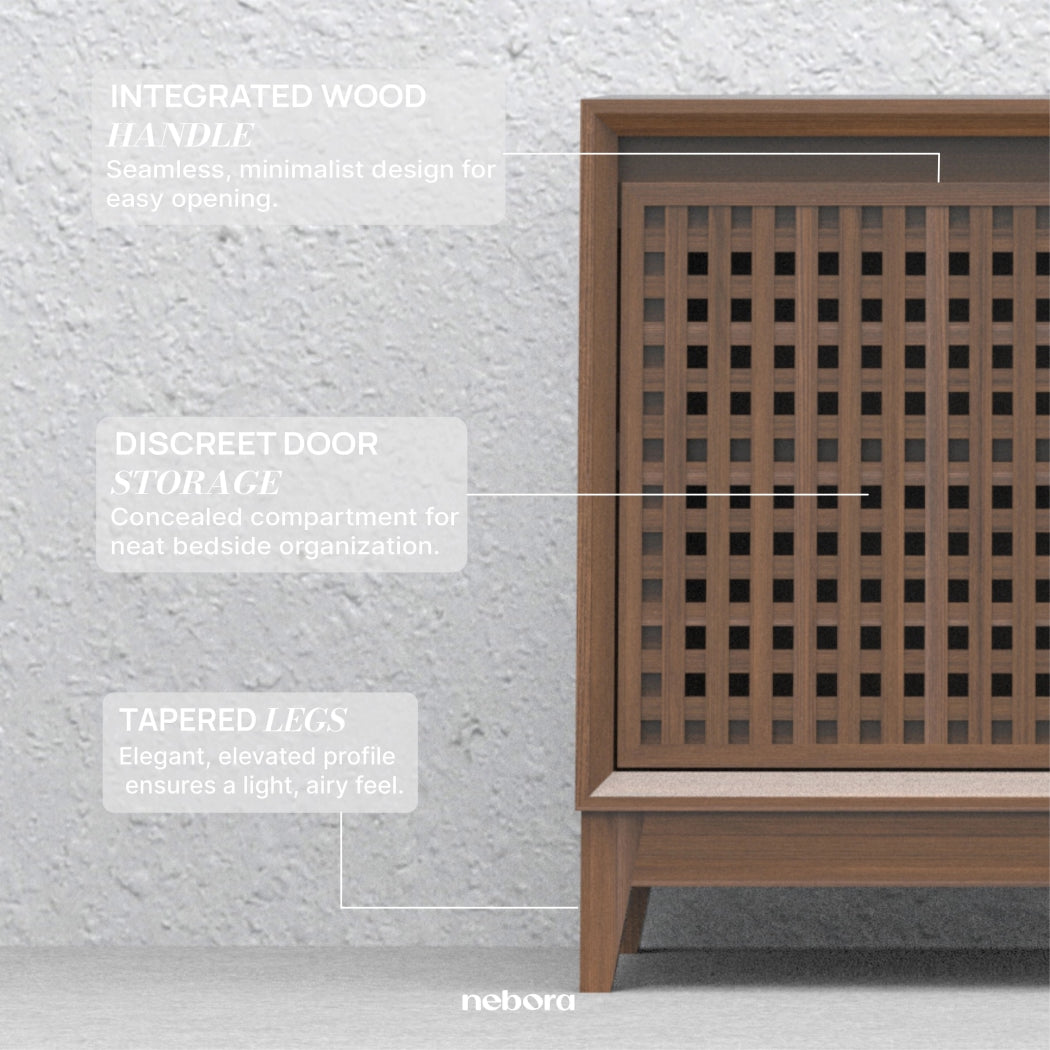 Lattice Nightstand | Bedside Tables - Nebora