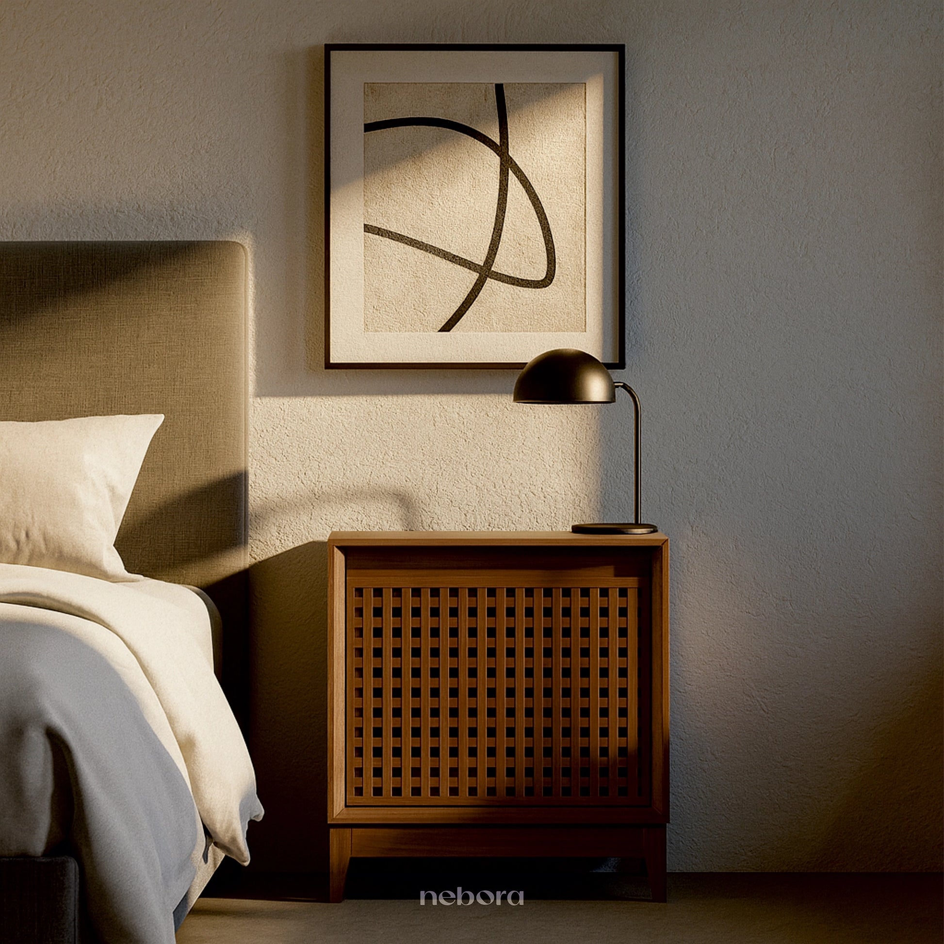 Lattice Nightstand | Bedside Tables - Nebora