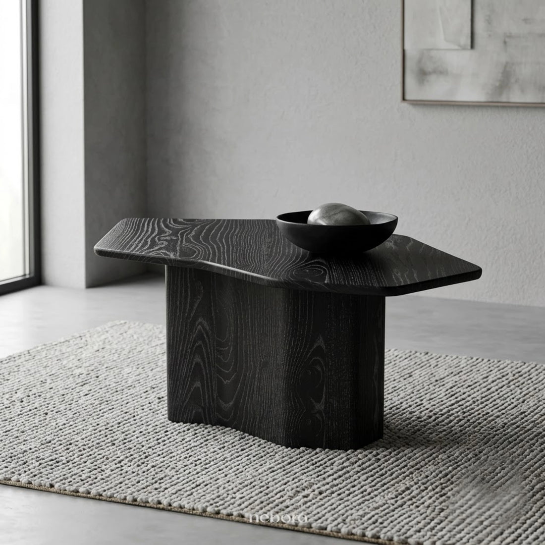 Stela Coffee Table Wood Black | Coffee Tables - Nebora
