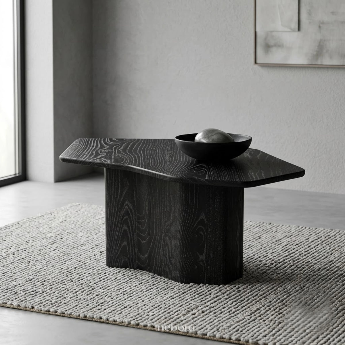 Stela Coffee Table Wood Black | Coffee Tables - Nebora