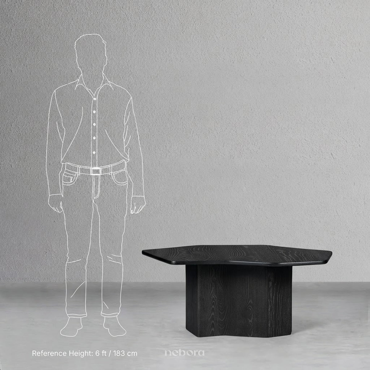 Stela Coffee Table Wood Black | Coffee Tables - Nebora