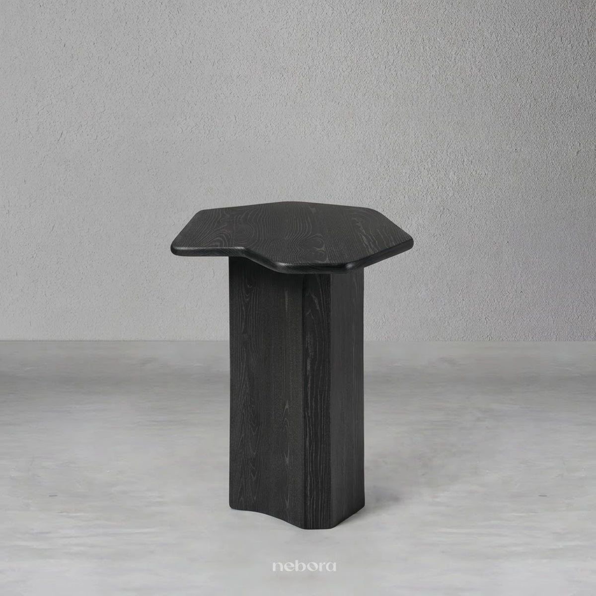 Stela Side Table Wood Black | Side Tables - Nebora