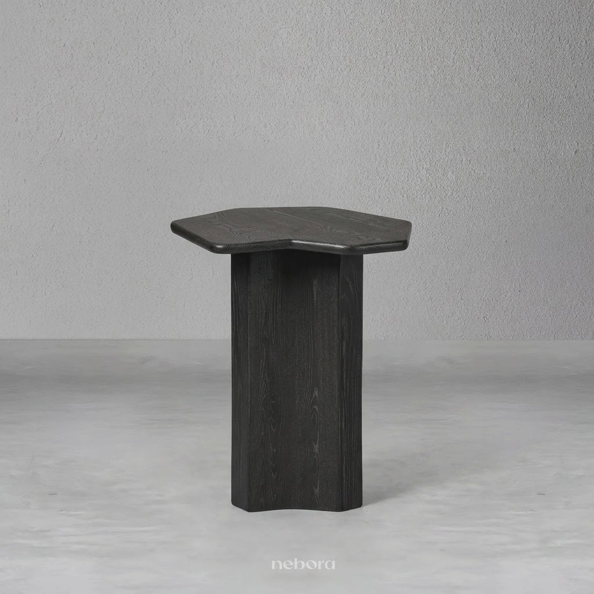 Stela Side Table Wood Black | Side Tables - Nebora