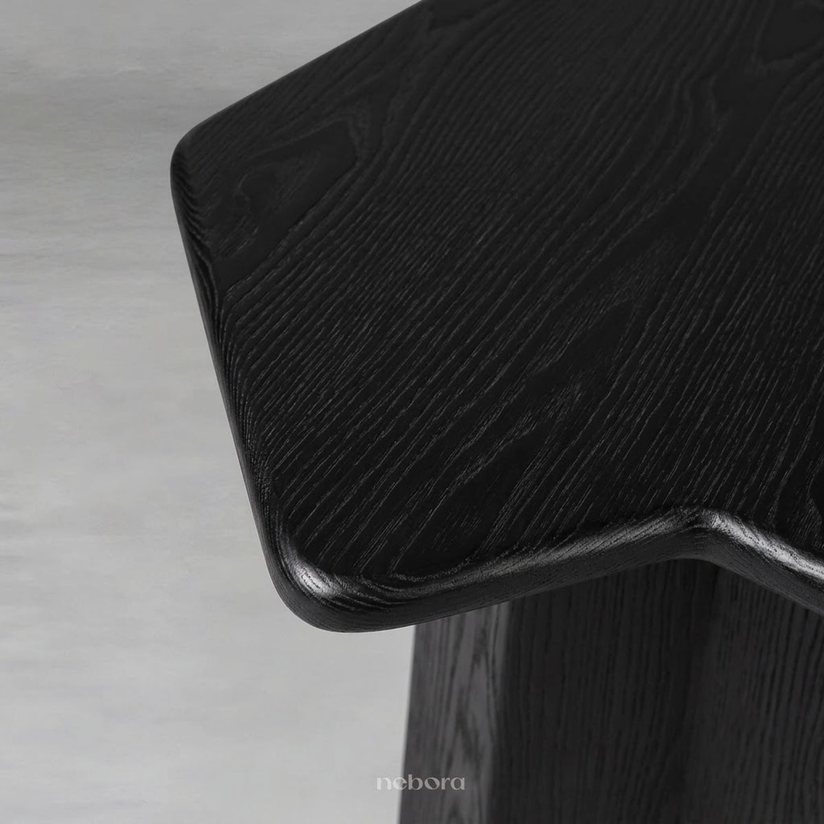 Stela Side Table Wood Black | Side Tables - Nebora