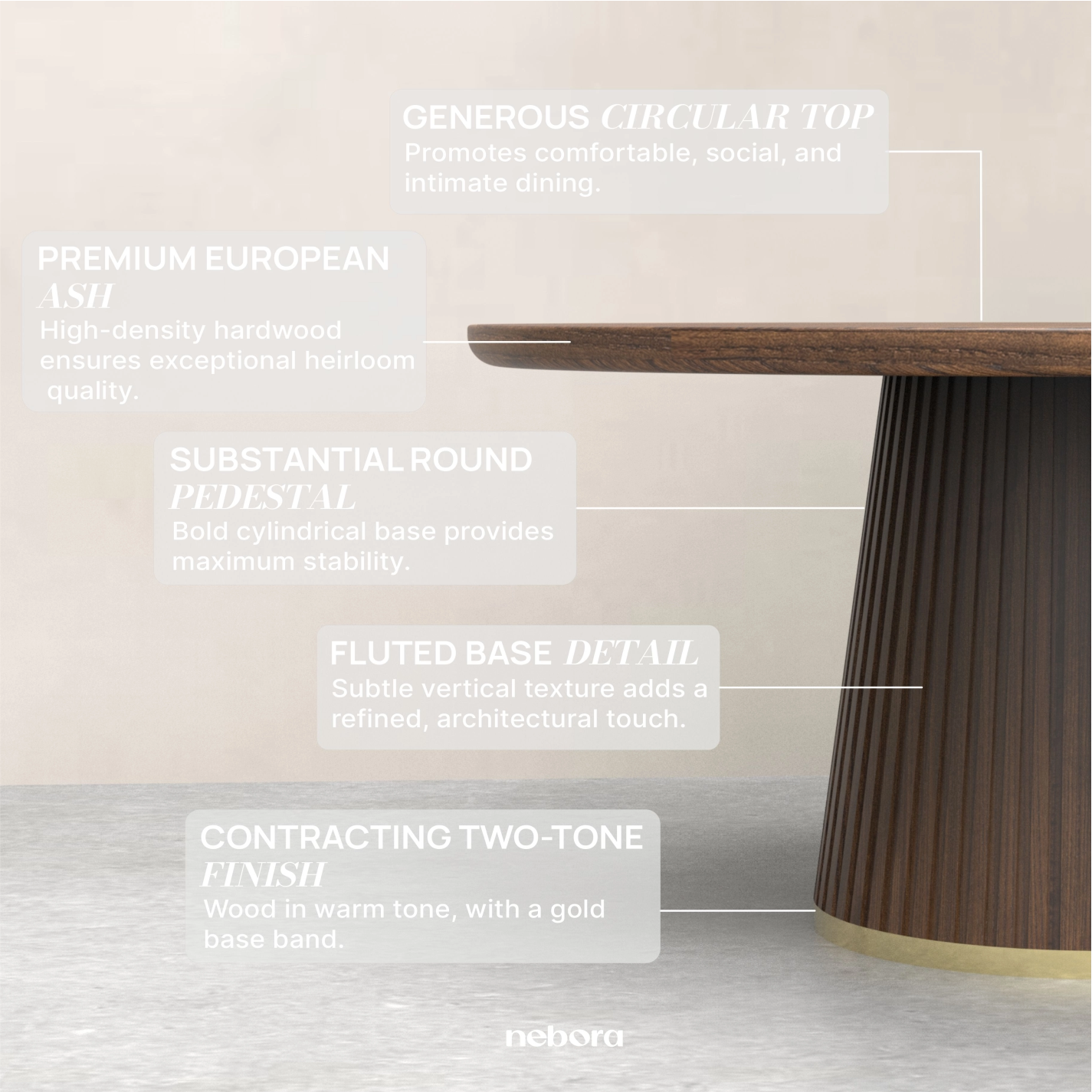 Gatsby Dining Table | Dining Table - Nebora