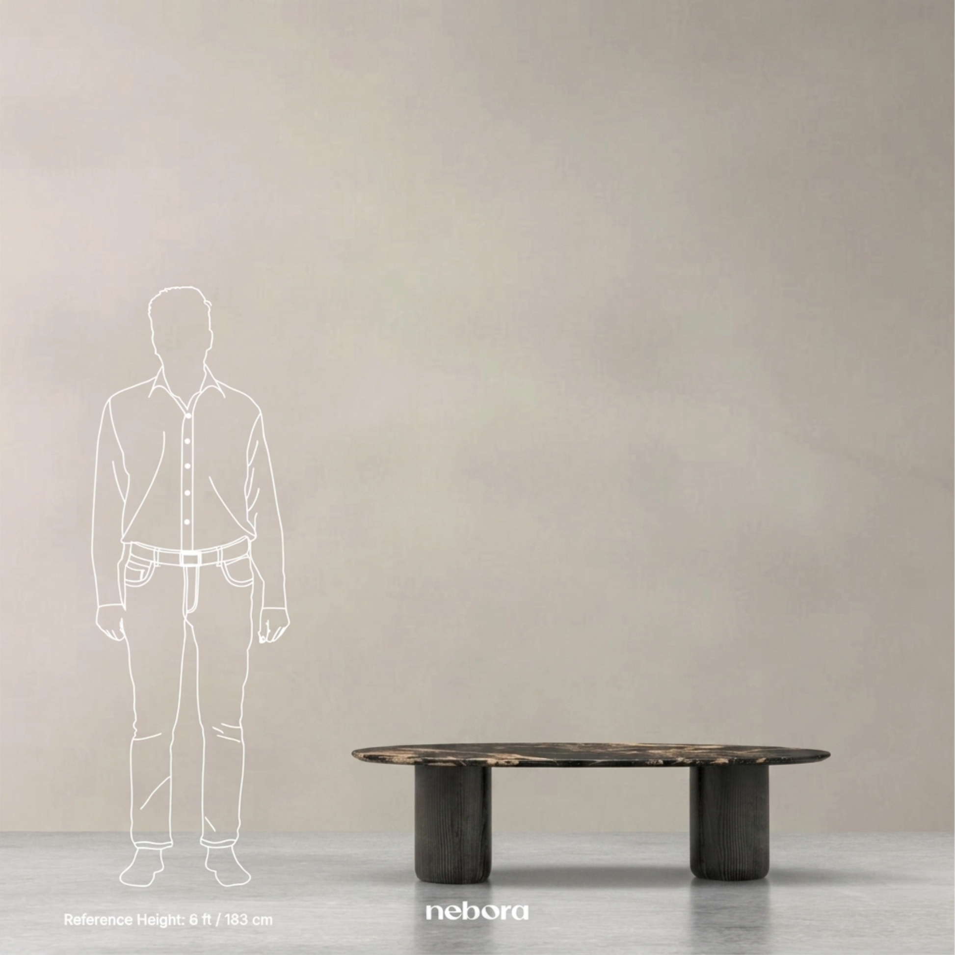 Stonel Coffee Table Noir | Coffee Tables - Nebora