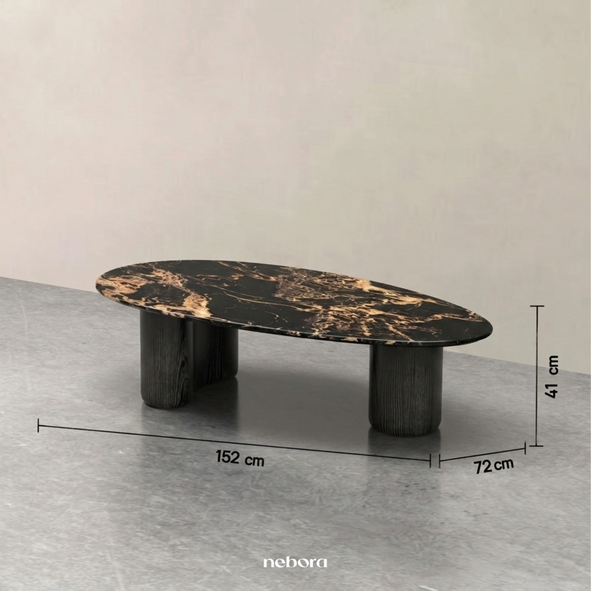 Stonel Coffee Table Noir | Coffee Tables - Nebora