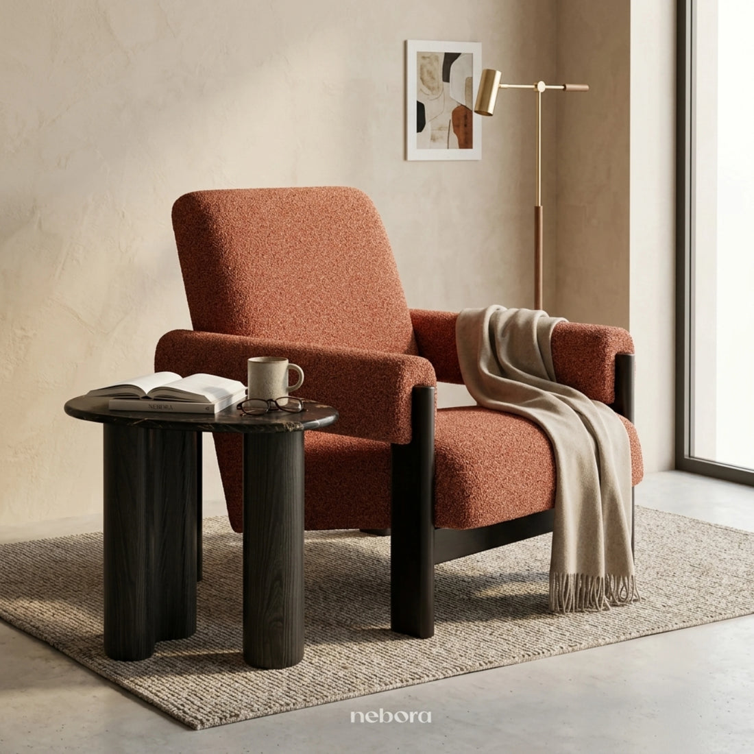 Stonel Side Table Noir | Side Tables - Nebora