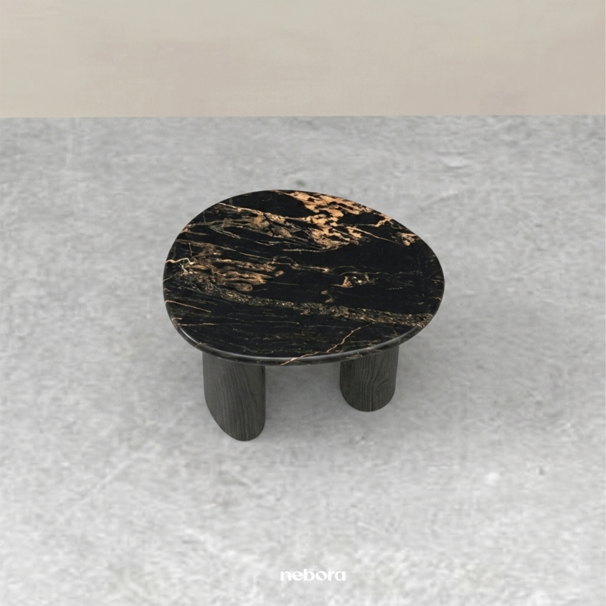 Stonel Side Table Noir | Side Tables - Nebora