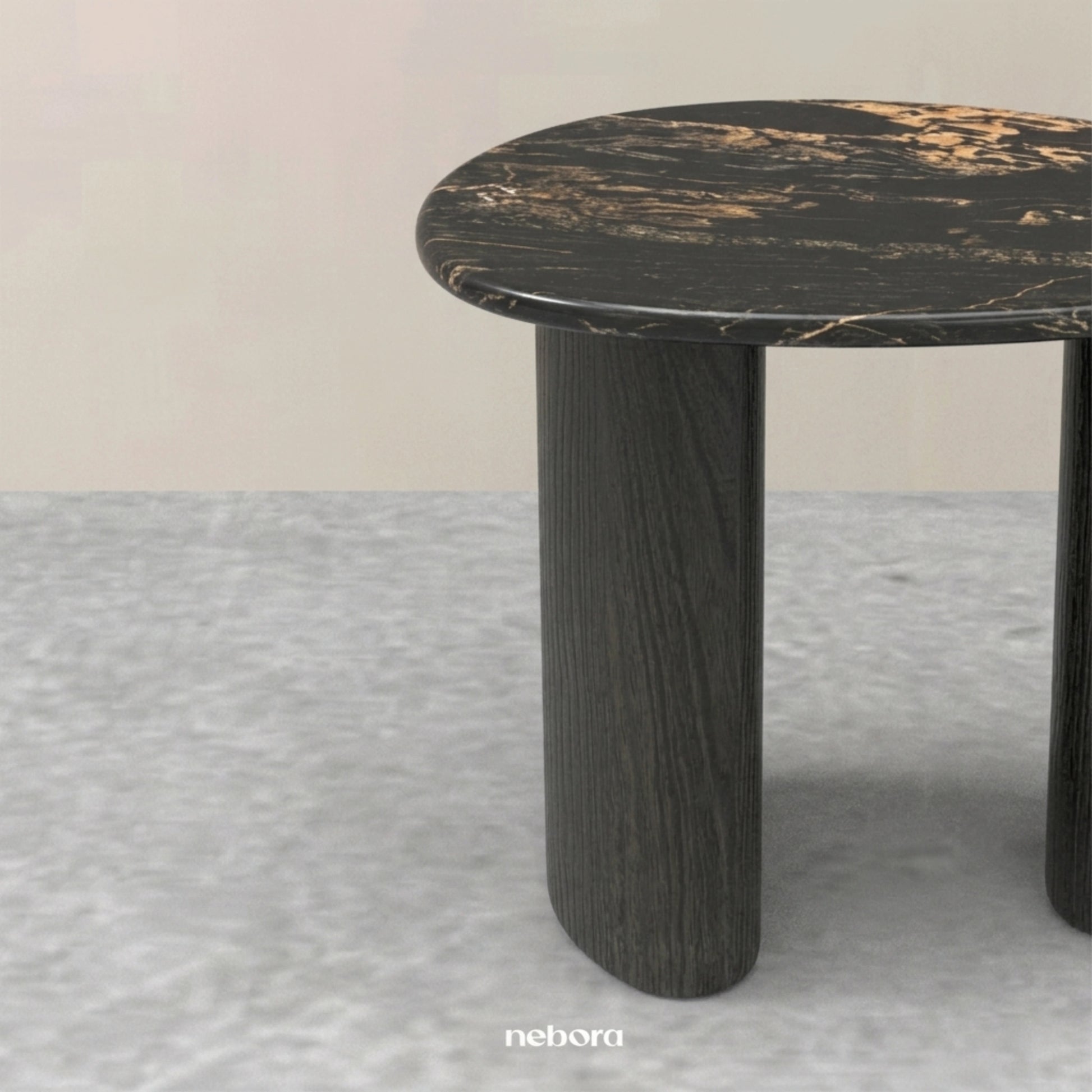 Stonel Side Table Noir | Side Tables - Nebora