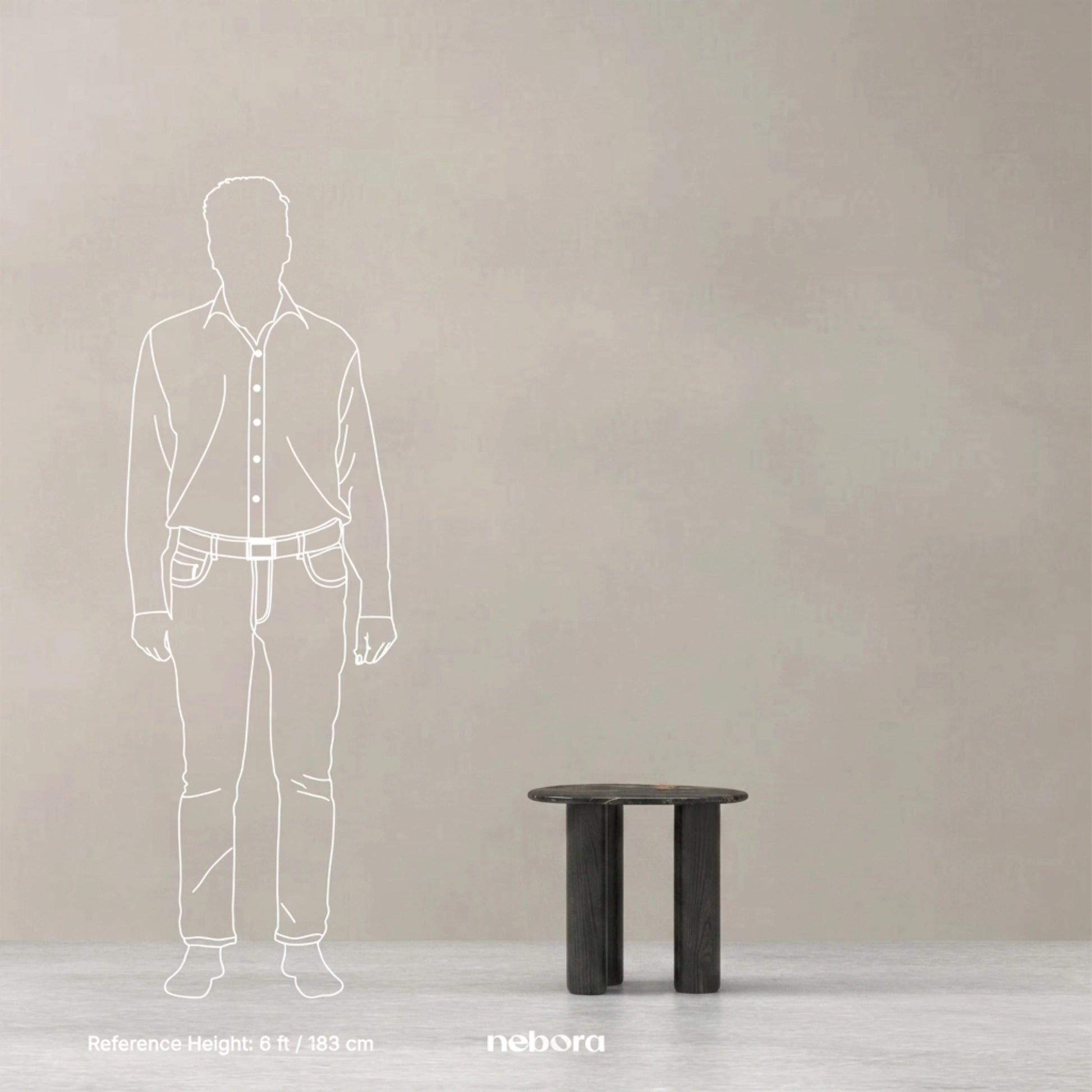 Stonel Side Table Noir | Side Tables - Nebora