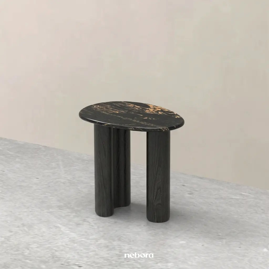 Stonel Side Table Noir | Side Tables - Nebora