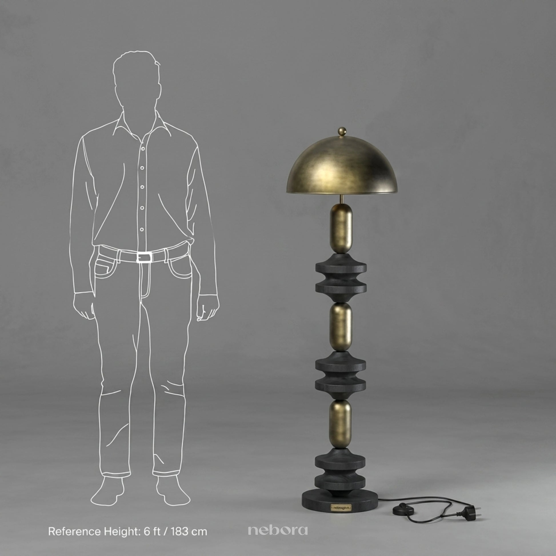 Totem Sculptural Floor Lamp | Floor Lamps - Nebora
