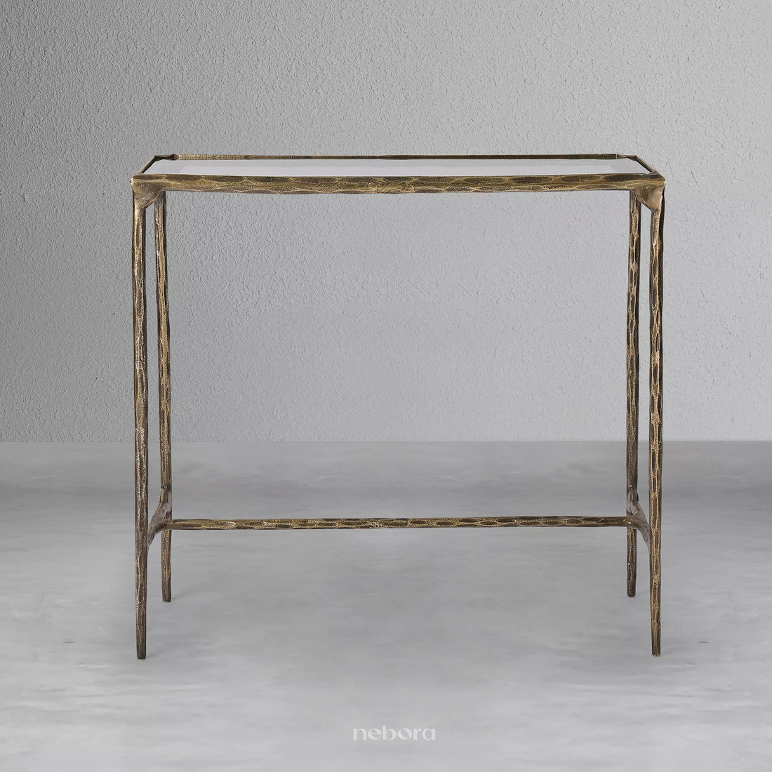 Lunar Hammered Console Table