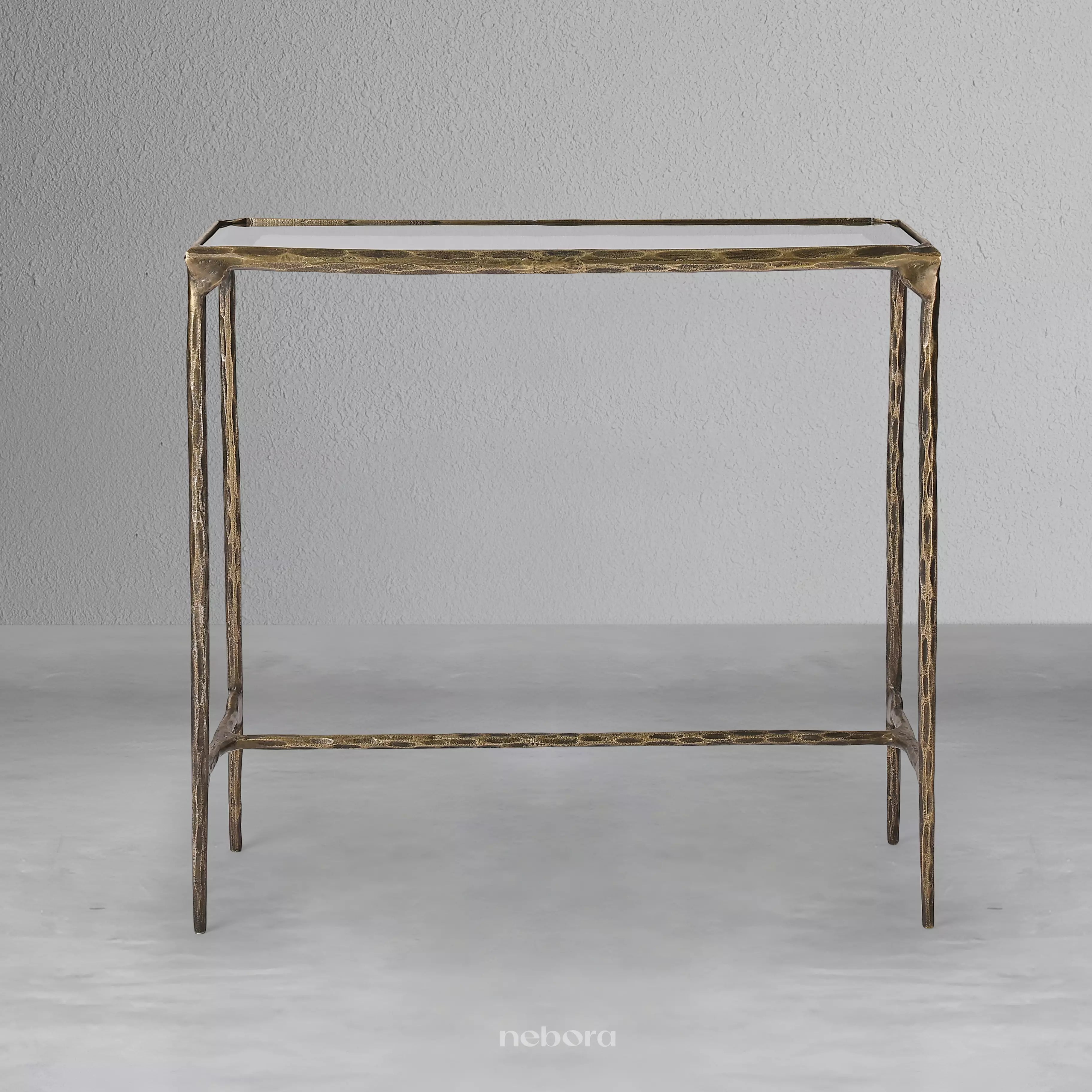 Lunar Hammered Console Table