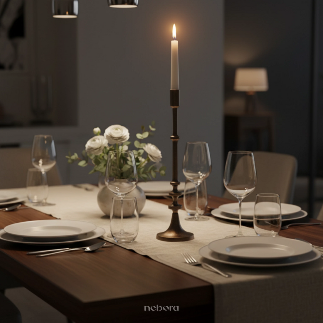 Sentinel Candle Stand Medium | Lanterns & Candle Holders - Nebora