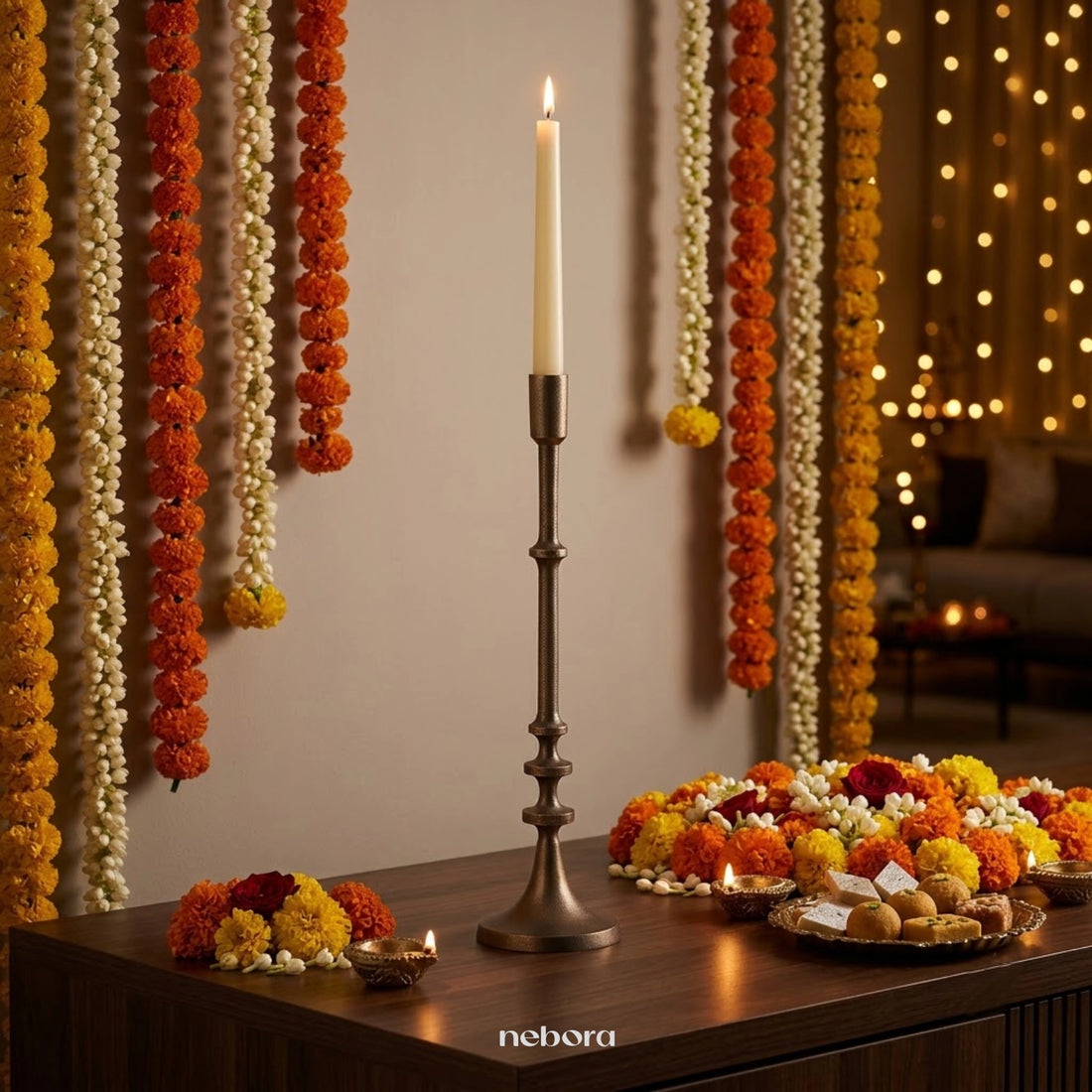 Sentinel Candle Stand Large | Lanterns & Candle Holders - Nebora