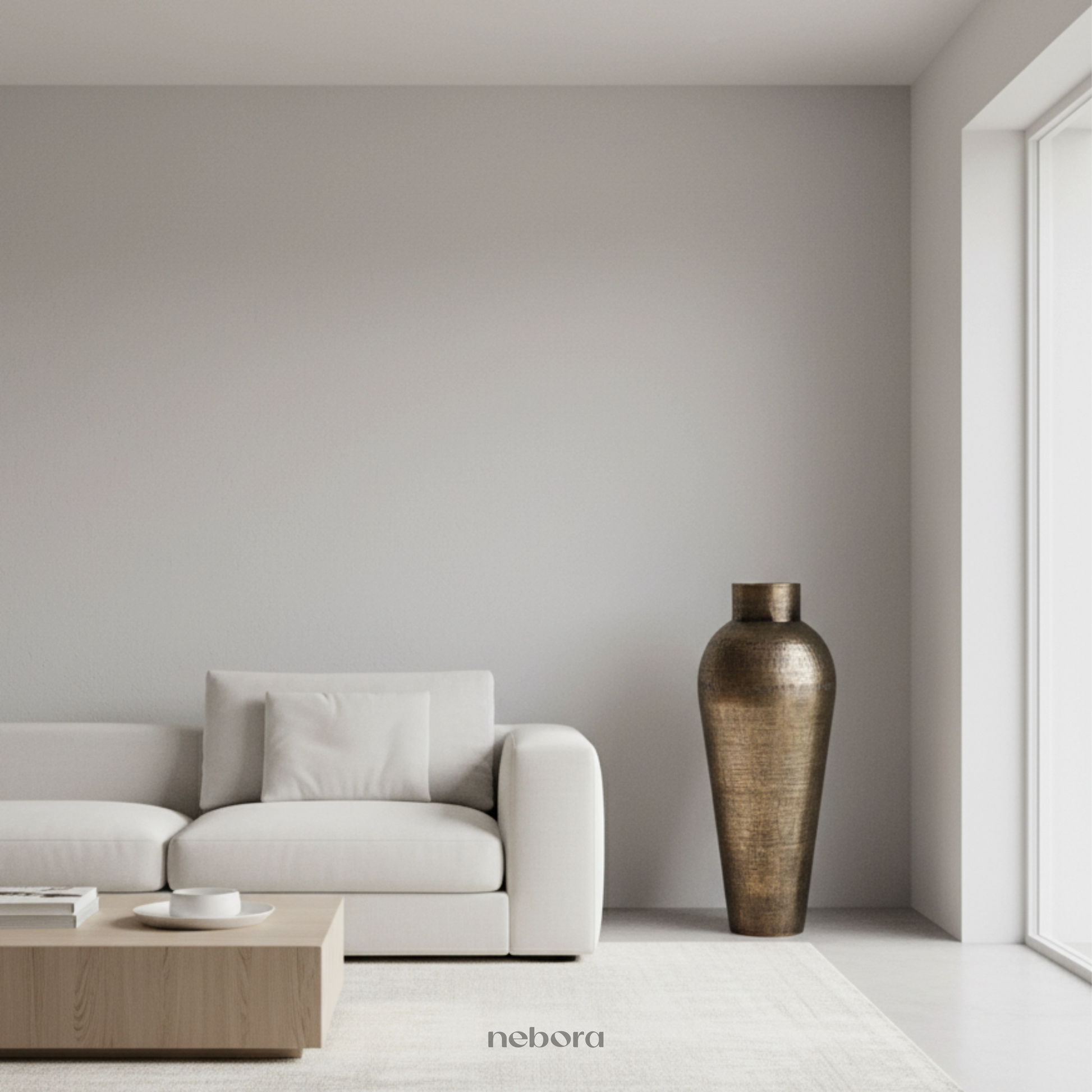 Amphora Round Floor Vase | Vases - Nebora