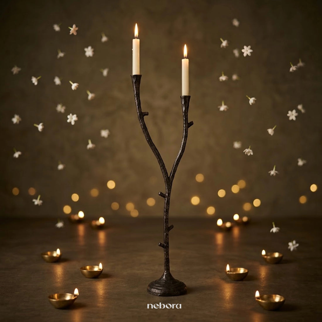 Elderwood Candle Stand 2 - Large | Lanterns & Candle Holders - Nebora