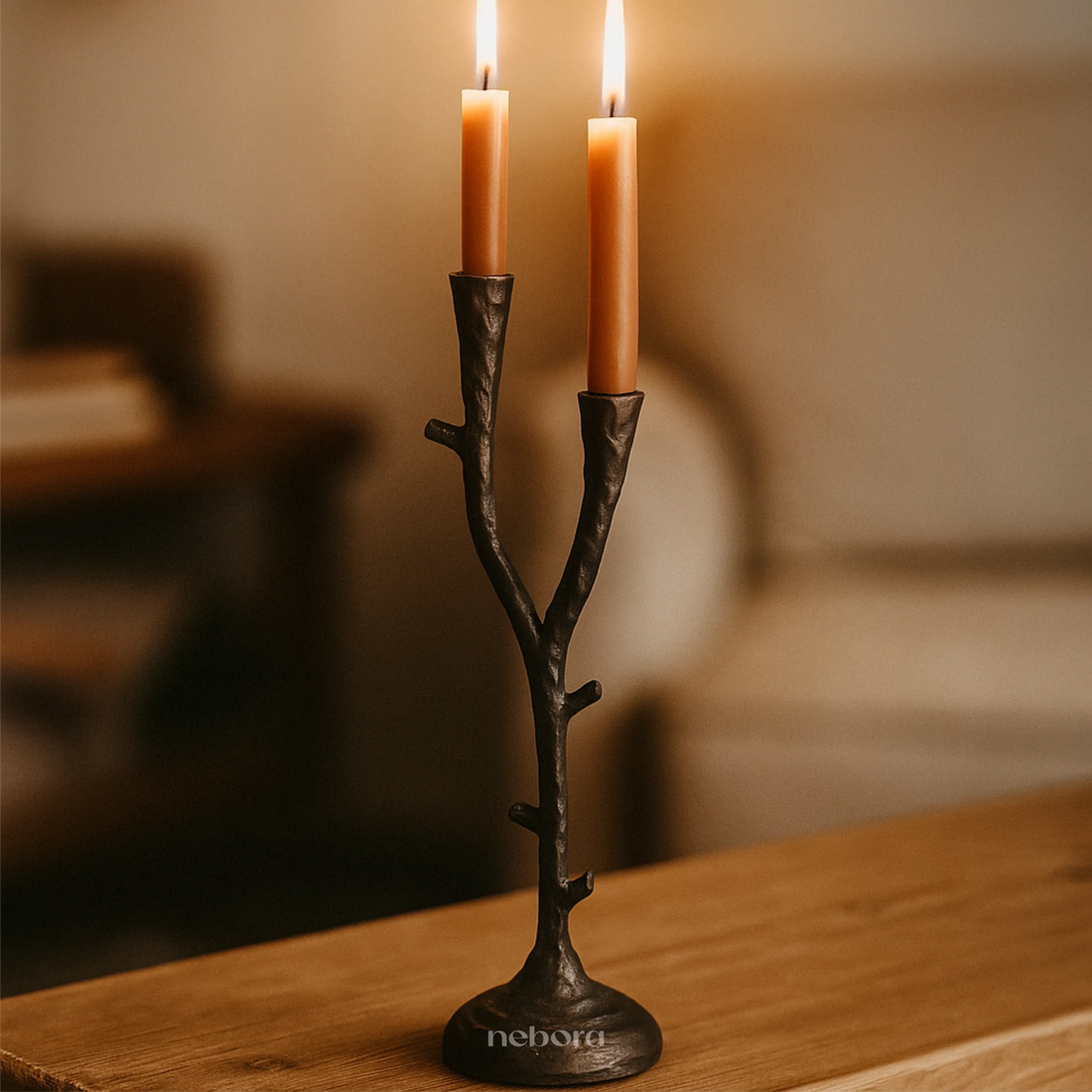 Elderwood Candle Stand 2 - Medium | Lanterns & Candle Holders - Nebora