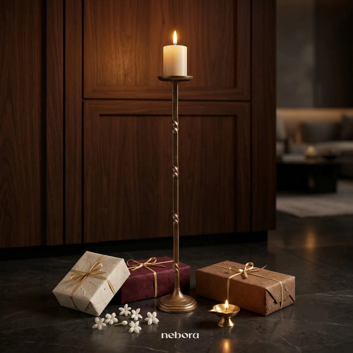 Alaric Candle Stand Large | Lanterns & Candle Holders - Nebora