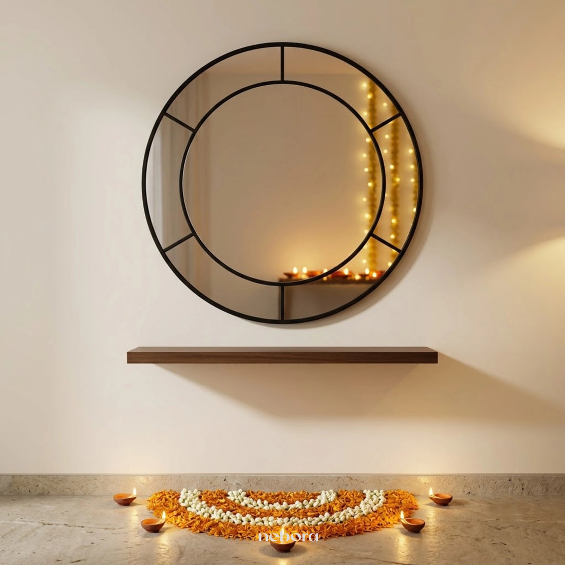 Portal Round Mirror Small | Wall Mirrors - Nebora