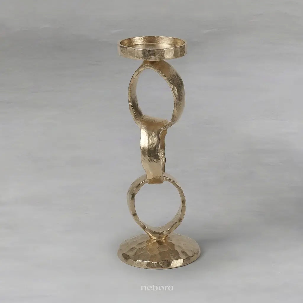 Gold Orbit Candle Holder Large | Lanterns & Candle Holders - Nebora