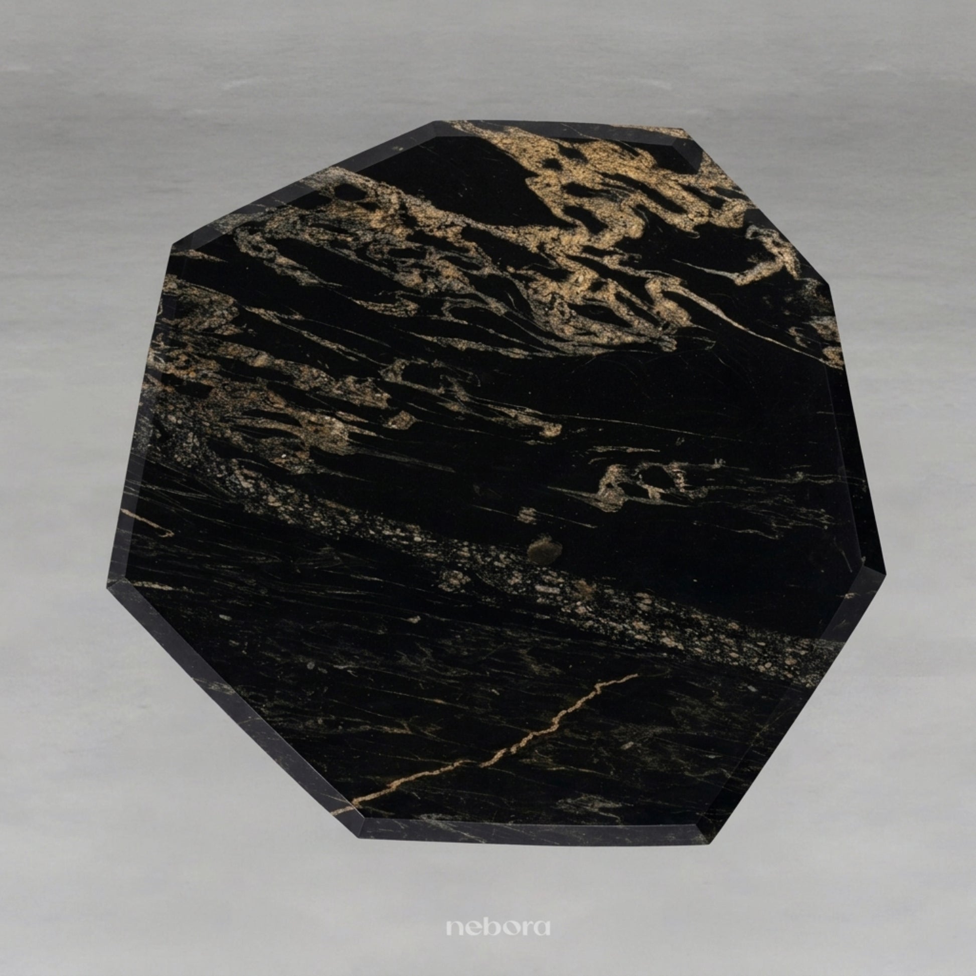 Facet Marble Side Table | Side Tables - Nebora