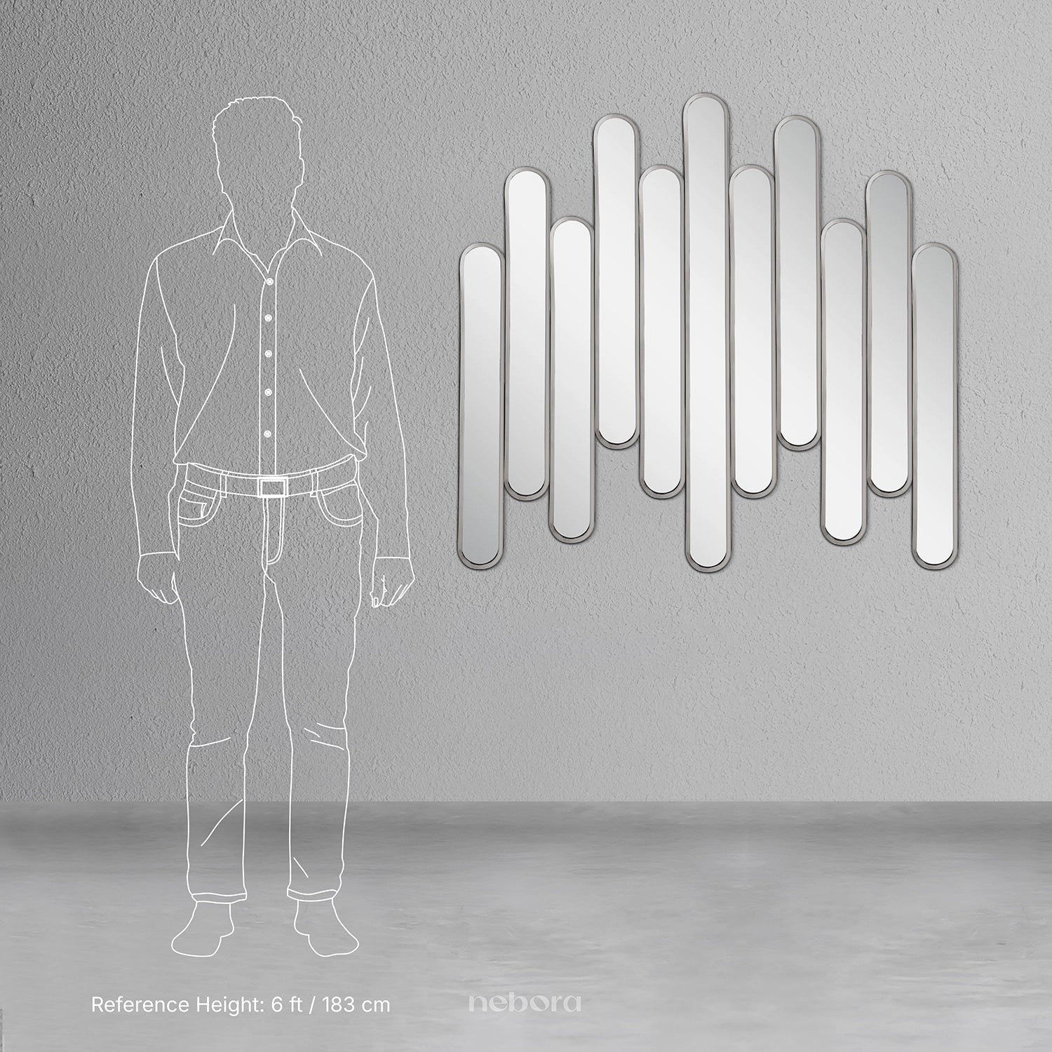 Meridian Sticks Mirror | Wall Mirrors - Nebora