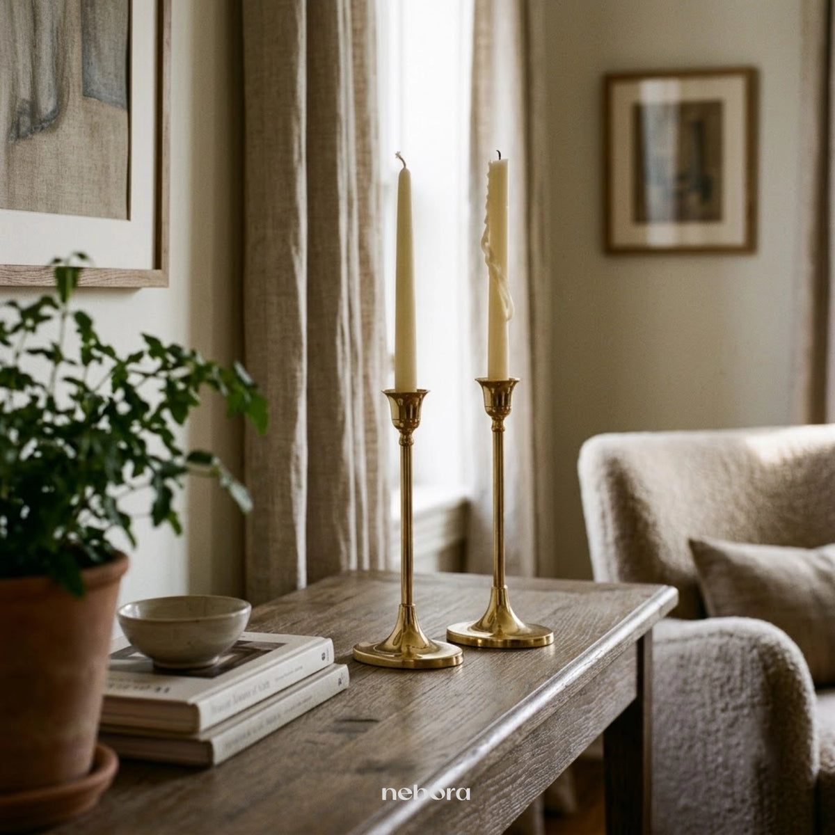 Stelo Candle Stand Set/2 | Lanterns & Candle Holders - Nebora