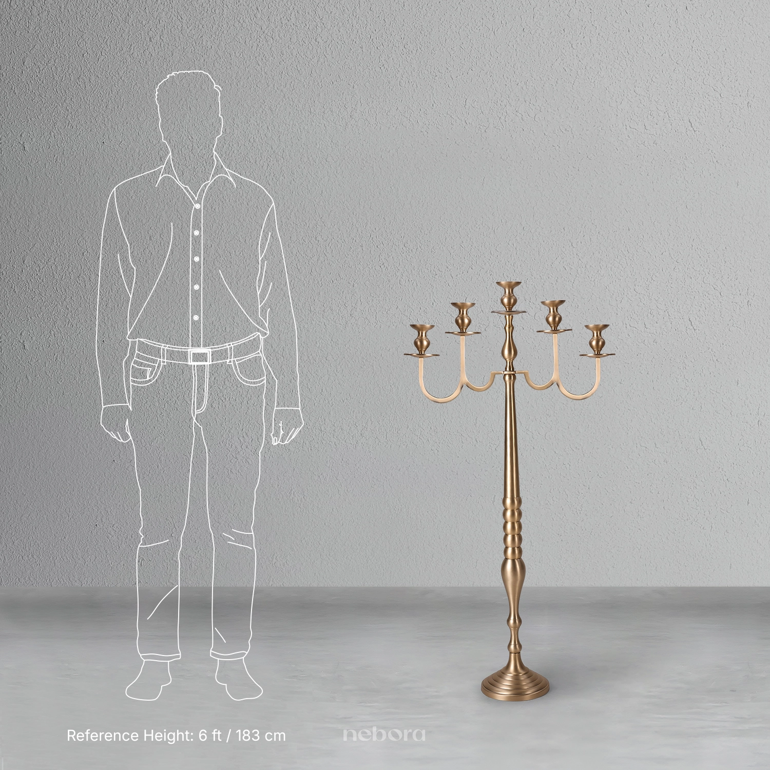 Radiance Pure Brass Candle Abra | Lanterns & Candle Holders - Nebora