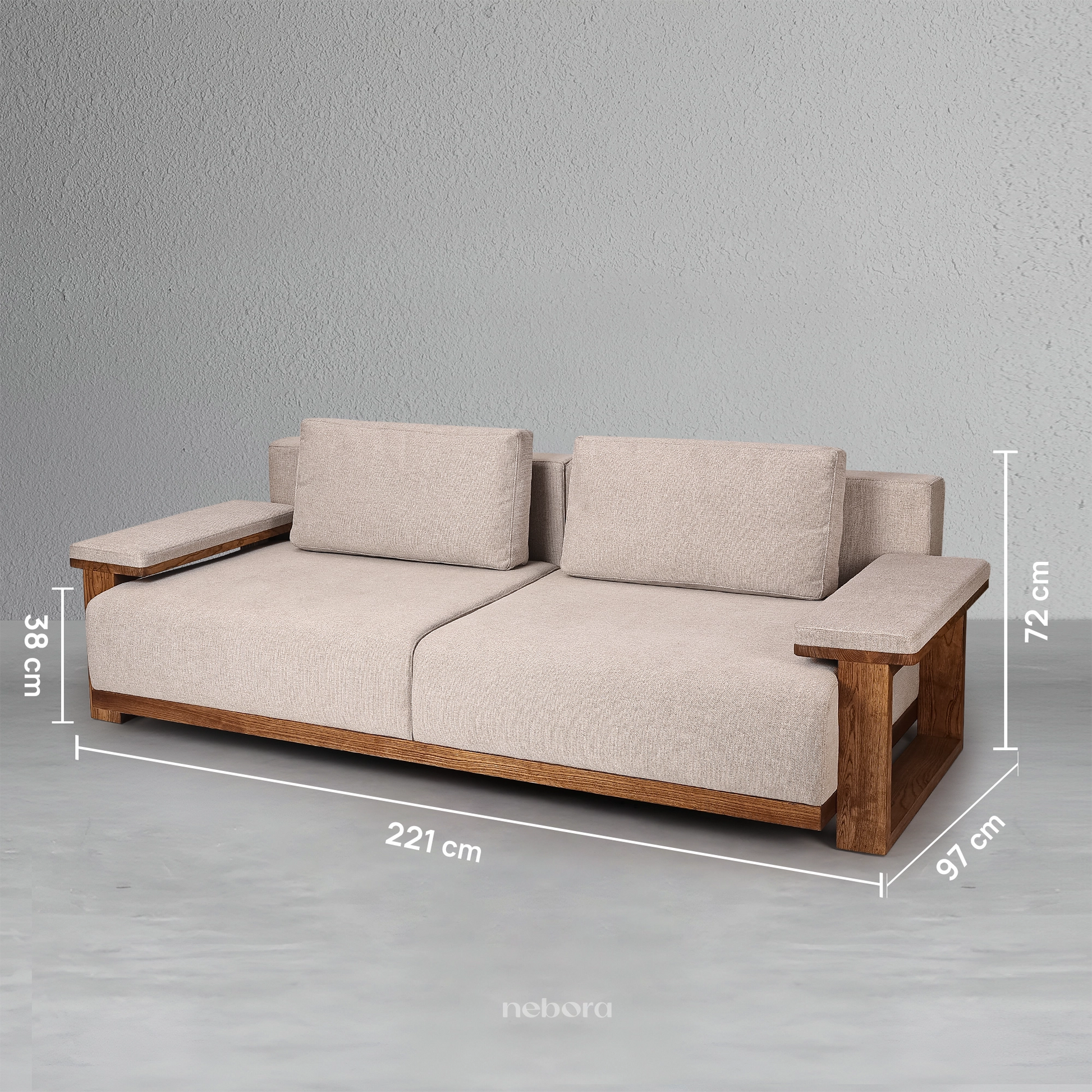 Kanso 3-Seater Sofa | Sofas - Nebora